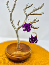 Load image into Gallery viewer, Macramé Earrings| Fringe Royal Purple
