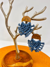 Load image into Gallery viewer, Macramé Earrings | Fringe Blue Cobalt