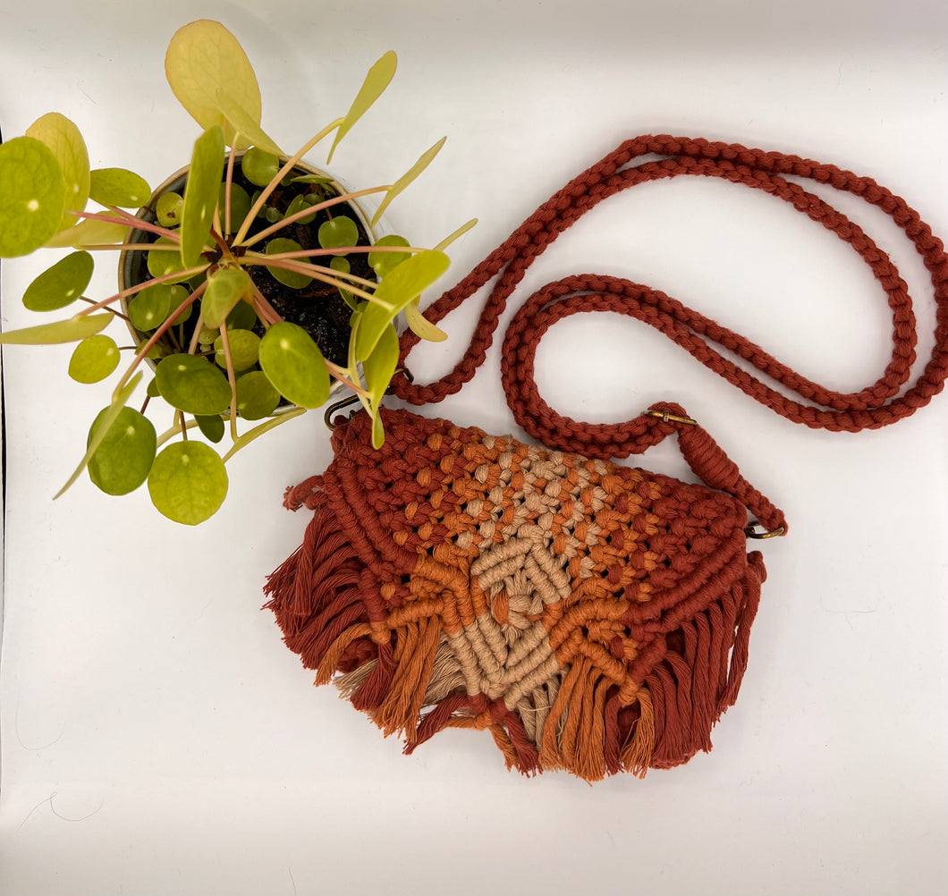 Macramé Cross Body Bag