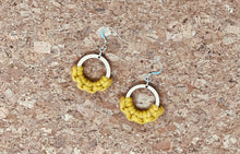 Load image into Gallery viewer, Macramé Earrings| Fringeless Mustard
