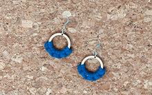 Load image into Gallery viewer, Macramé Earrings | Fringeless Blue Cobalt
