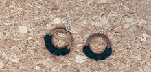 Load image into Gallery viewer, Macramé Earrings | Fringeless Forest Green
