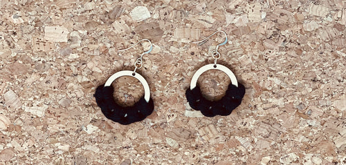 Macramé Earrings | Fringeless Black